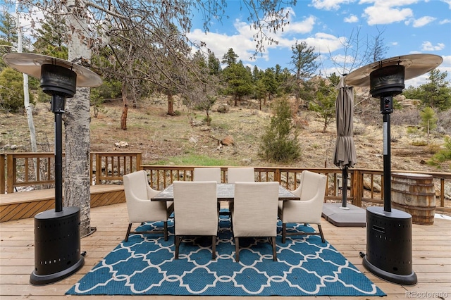6640 Kilimanjaro Dr, Evergreen, CO 80439 - deck with outdoor dining space