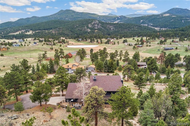 6640 Kilimanjaro Dr, Evergreen, CO 80439 - bird's eye view featuring a mountain view