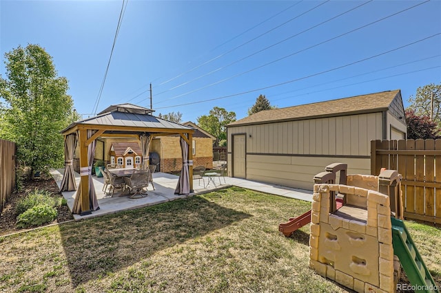2901 N Glencoe St, Denver, CO 80207 - view of yard with a patio and a gazebo