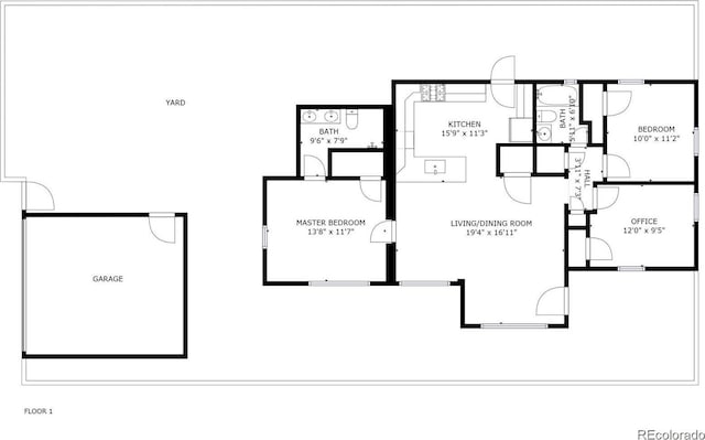 2901 N Glencoe St, Denver, CO 80207 - room layout