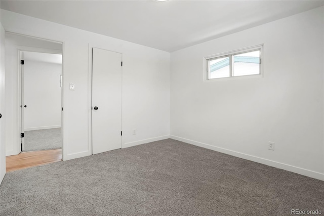 view of carpeted spare room