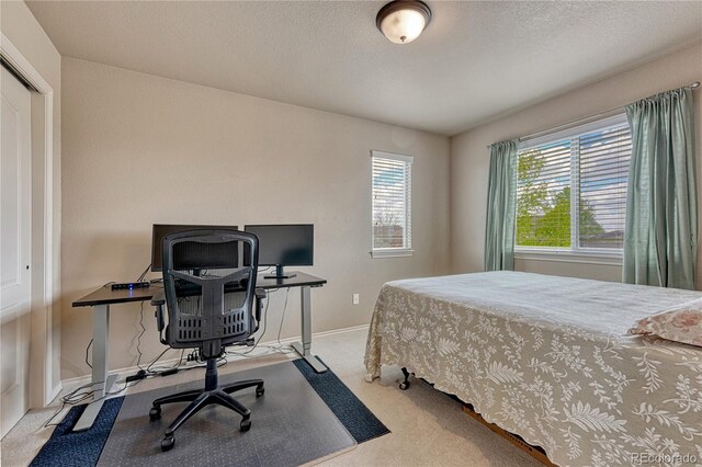 9952 Pinedale Dr, Colorado Springs, CO 80920 - carpeted bedroom featuring a desk, baseboards, and a closet