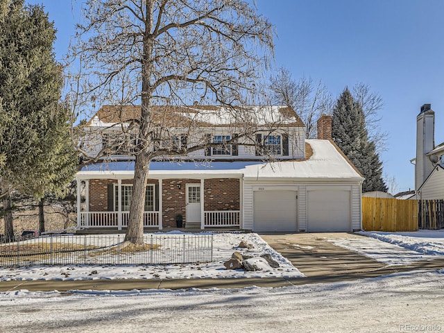 view of property with a garage