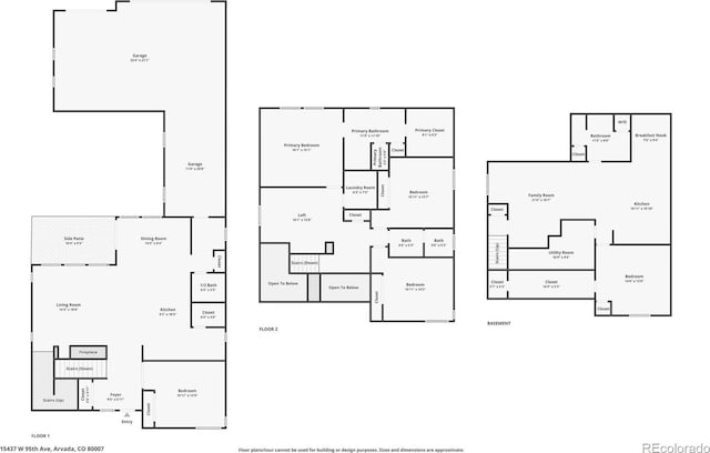 15437 W 95th Ave, Arvada, CO 80007 - view of floor plan / room layout