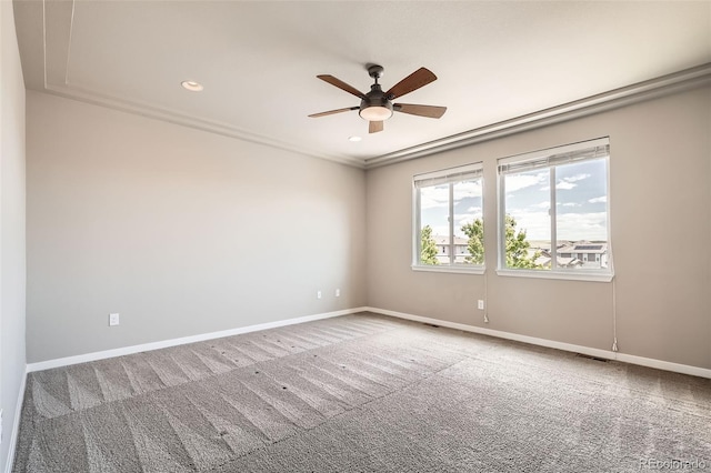 15437 W 95th Ave, Arvada, CO 80007 - carpeted spare room featuring ceiling fan and recessed lighting