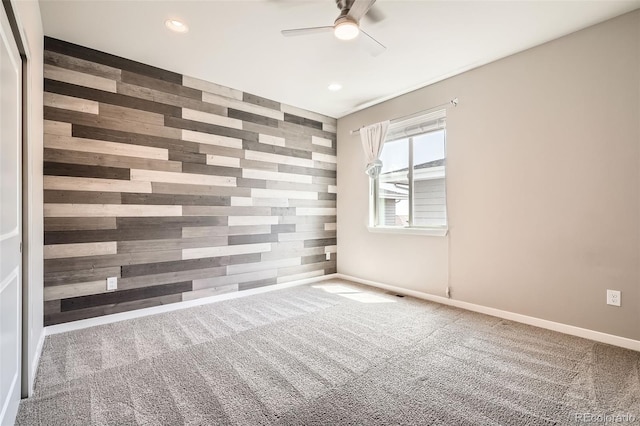 15437 W 95th Ave, Arvada, CO 80007 - carpeted spare room with a ceiling fan and recessed lighting