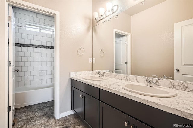 15437 W 95th Ave, Arvada, CO 80007 - full bathroom featuring double vanity and shower / washtub combination