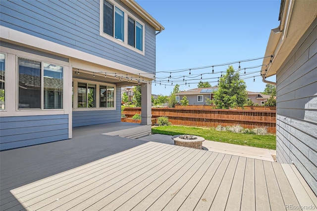 15437 W 95th Ave, Arvada, CO 80007 - wooden deck with a fire pit
