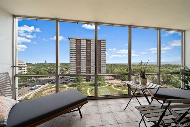 view of sunroom