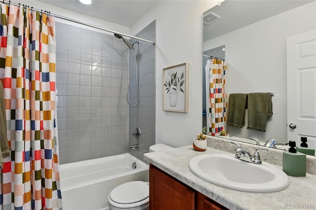 3699 Makley Cir, Castle Rock, CO 80104 - bathroom featuring vanity, toilet, and shower / bath combo