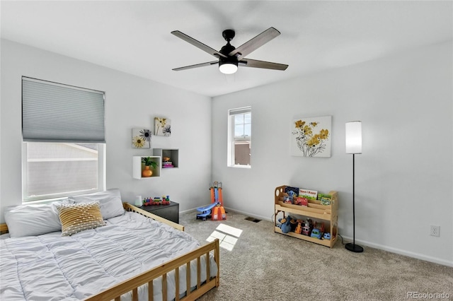 3699 Makley Cir, Castle Rock, CO 80104 - bedroom with carpet floors, baseboards, and ceiling fan