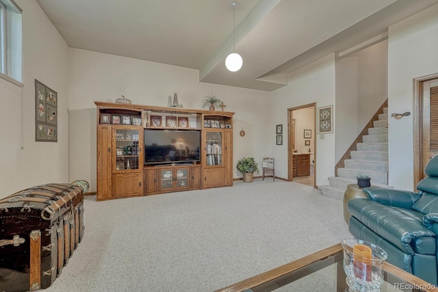 30 Eagle Dr, Littleton, CO 80123 - carpeted living area featuring stairs