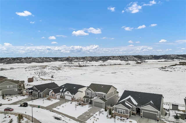 view of snowy aerial view