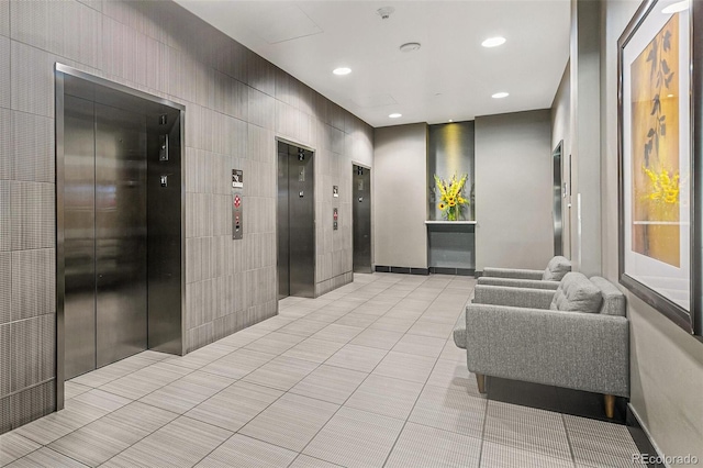 891 14th St Unit 1408, Denver, CO 80202 - common area with tile walls and recessed lighting