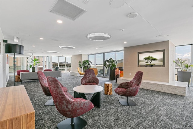 891 14th St Unit 1408, Denver, CO 80202 - building lobby with floor to ceiling windows and recessed lighting