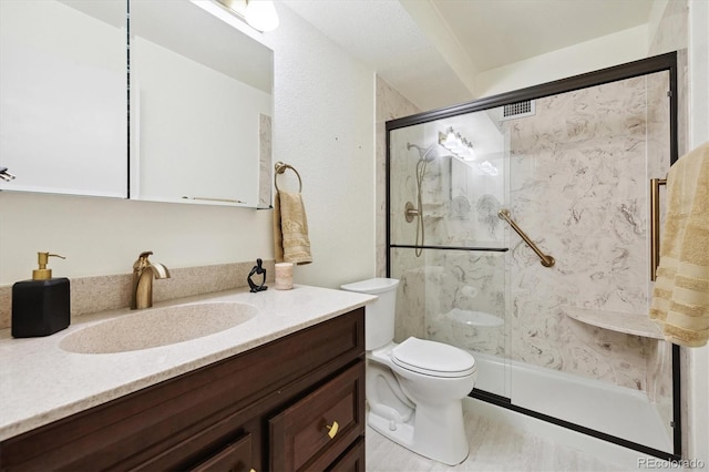 660 S Alton Way Unit 3B, Denver, CO 80247 - full bathroom with vanity, toilet, and a stall shower