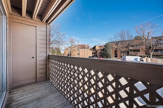 balcony with a residential view