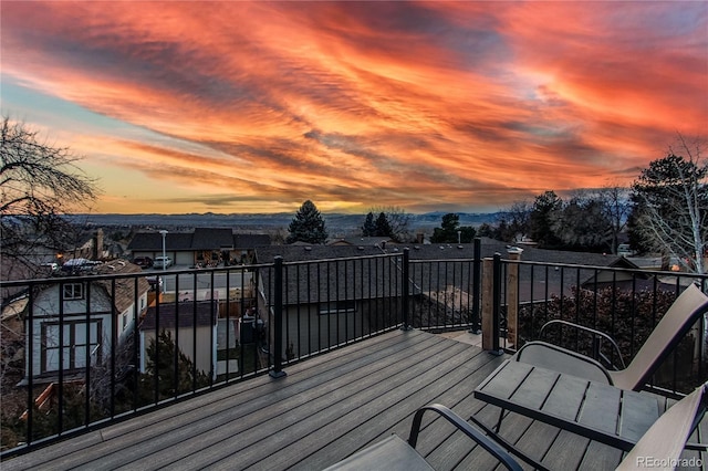 view of deck at dusk