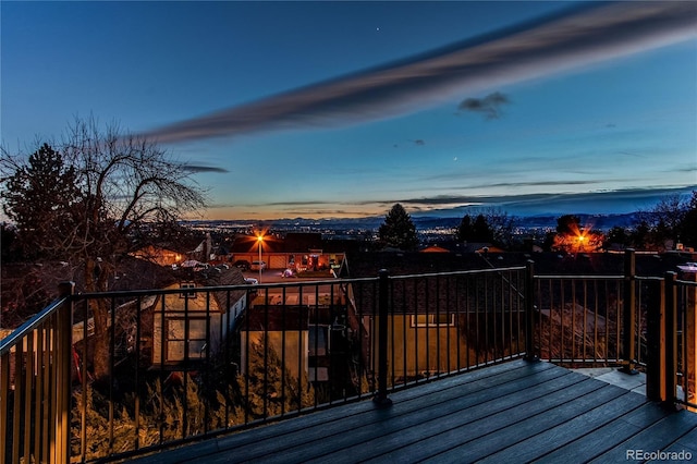 view of deck at dusk