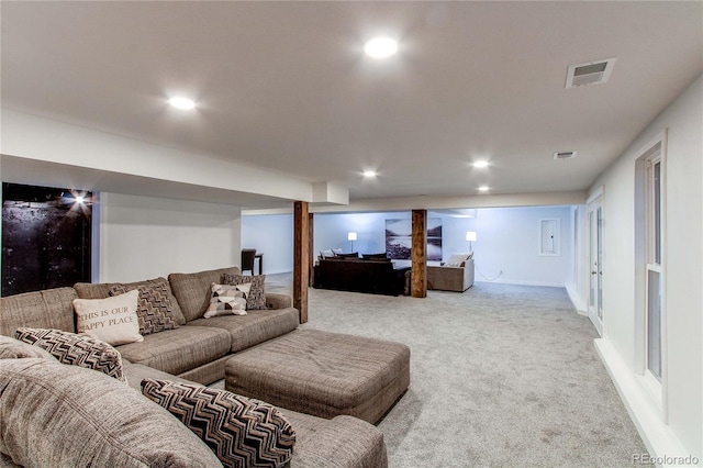 view of carpeted living room