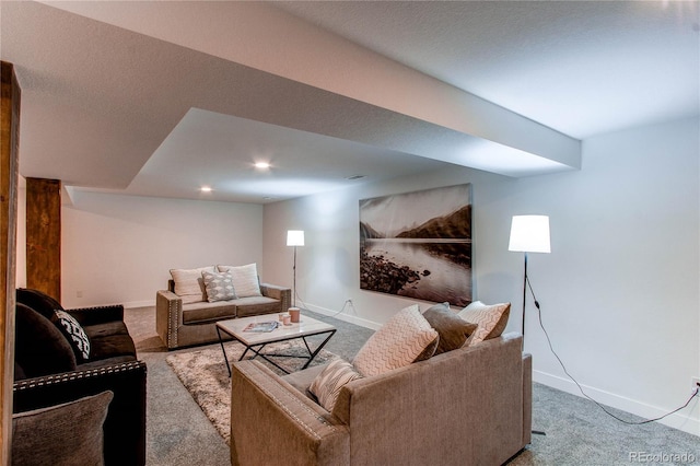 view of carpeted living room