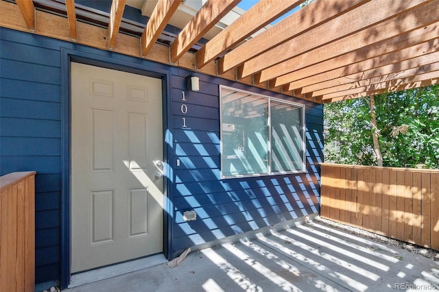 view of doorway to property