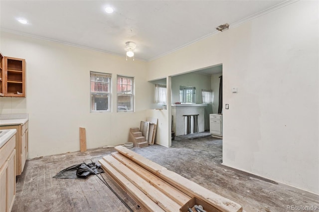 1900 S University Blvd, Denver, CO 80210 - unfurnished dining area with ornamental molding and light wood finished floors