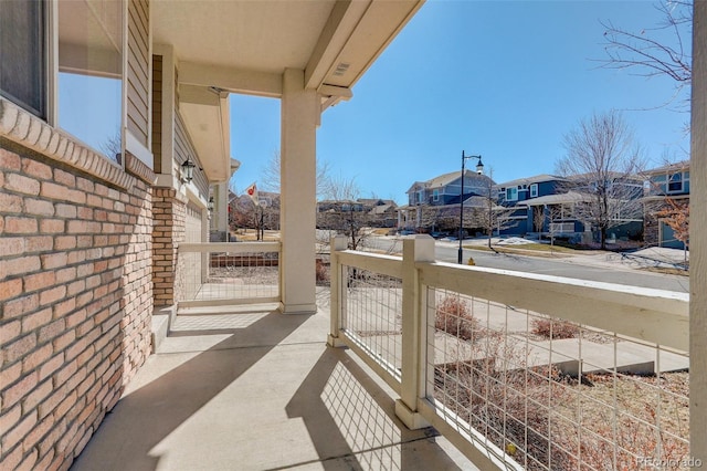 balcony with a residential view