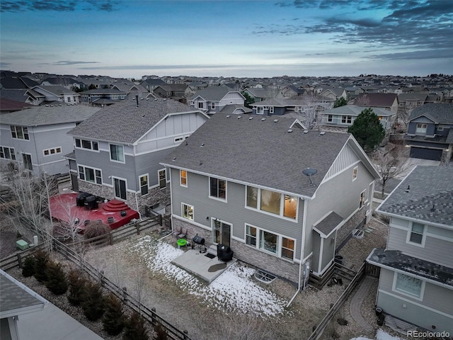 birds eye view of property featuring a residential view