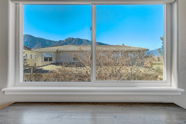 interior details with a mountain view