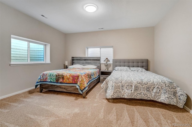 bedroom featuring carpet