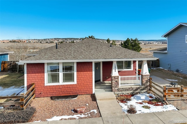 view of front of home with covered porch