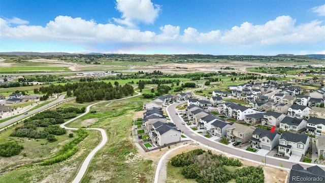 624 Simmental Loop, Castle Rock, CO 80104 - aerial perspective of suburban area featuring a mountainous background