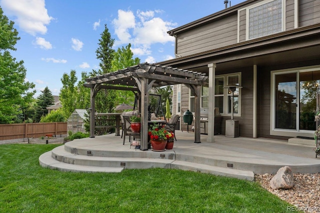 7408 Sodalite Way, Castle Rock, CO 80108 - exterior space featuring a patio area, a pergola, and area for grilling