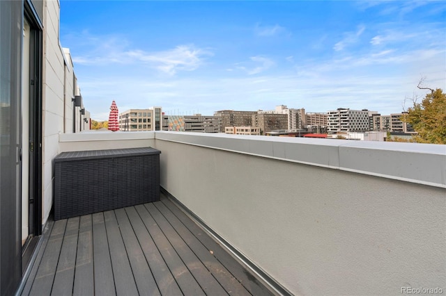 balcony with a city view