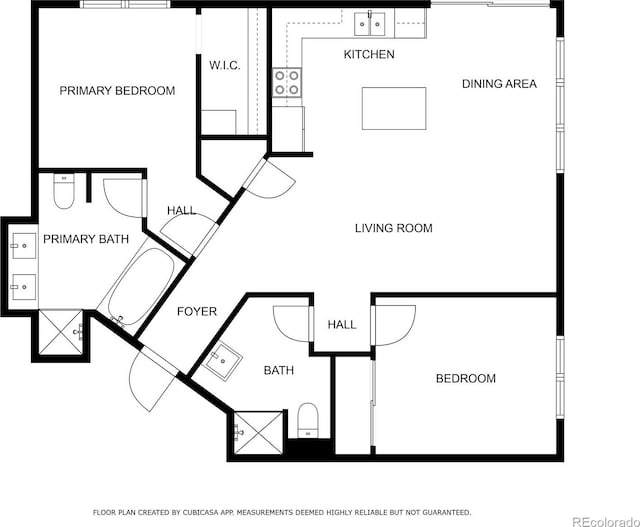 1440 Little Raven St Unit 202, Denver, CO 80202 - floor plan / room layout