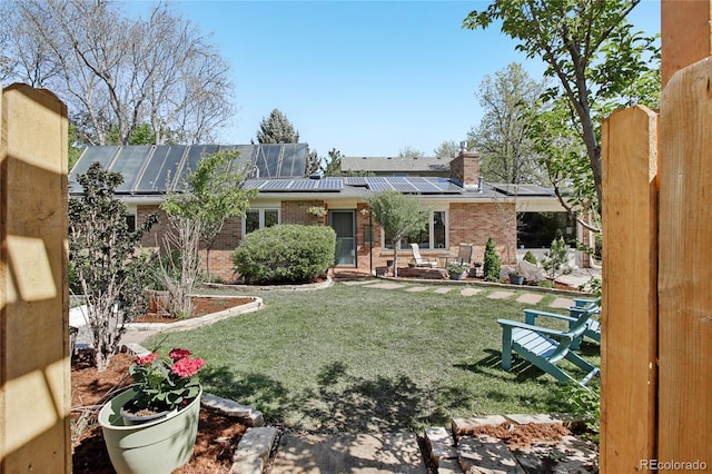 view of grassy yard