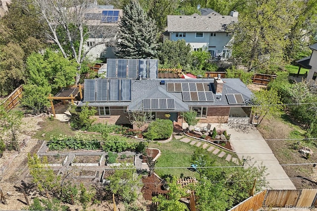 view from above of property