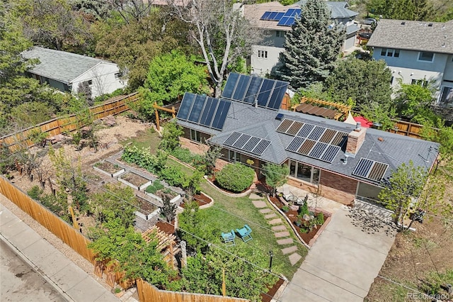 aerial view of property and surrounding area