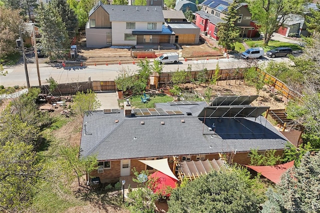 aerial perspective of suburban area