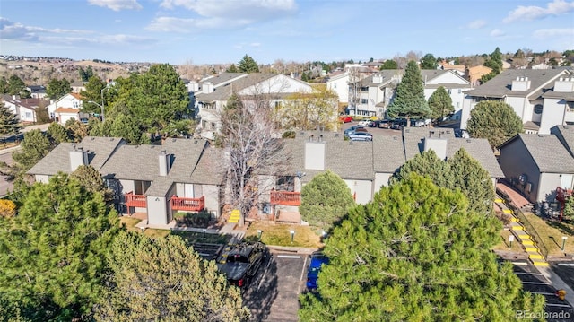 6447 Jonathan Ct, Colorado Springs, CO 80918 - birds eye view of property featuring a residential view