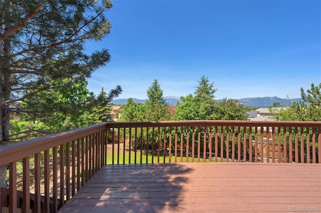 4839 Spotted Horse Dr, Colorado Springs, CO 80923 - deck with a mountain view
