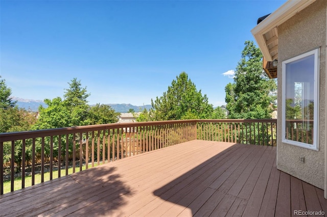 4839 Spotted Horse Dr, Colorado Springs, CO 80923 - deck featuring a mountain view