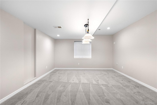 23870 E Dorado Pl, Aurora, CO 80016 - empty room with baseboards, light colored carpet, and recessed lighting