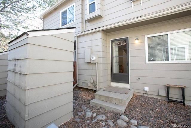 view of doorway to property