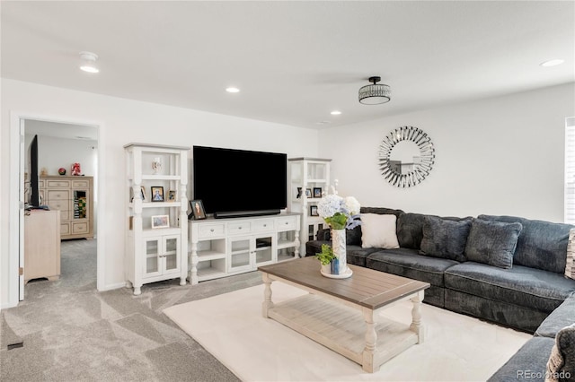 27986 E Frost Pl, Aurora, CO 80016 - living room with light carpet and recessed lighting