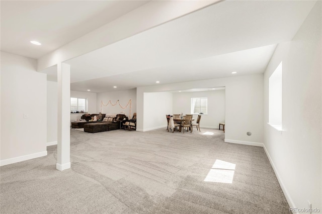 27986 E Frost Pl, Aurora, CO 80016 - basement featuring carpet, healthy amount of natural light, and recessed lighting