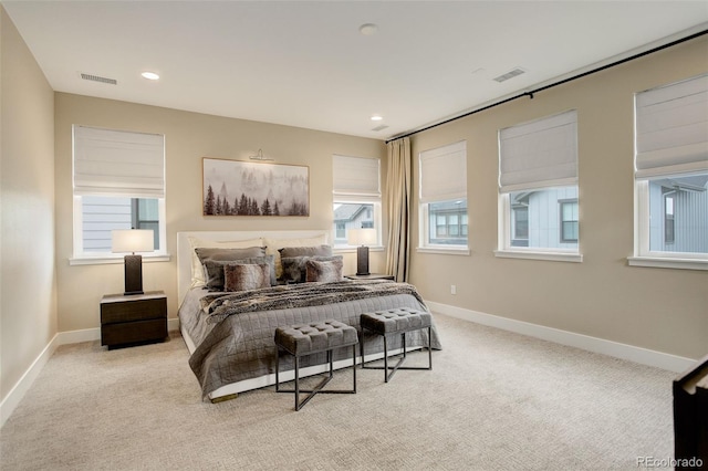 11142 Bright Sky St, Littleton, CO 80125 - bedroom with light colored carpet, baseboards, and recessed lighting