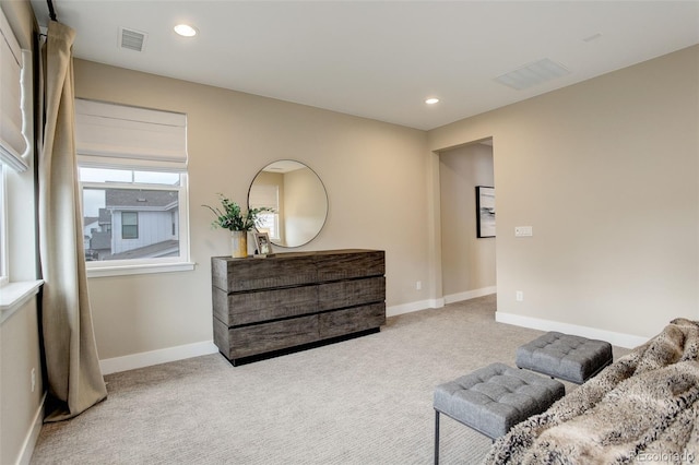 11142 Bright Sky St, Littleton, CO 80125 - sitting room with carpet, baseboards, and recessed lighting
