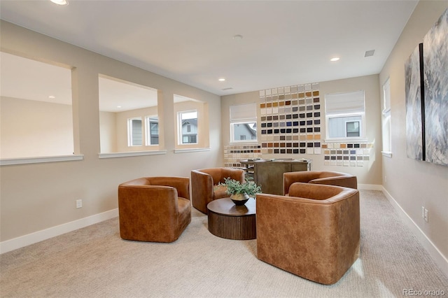 11142 Bright Sky St, Littleton, CO 80125 - sitting room featuring carpet floors, baseboards, and recessed lighting